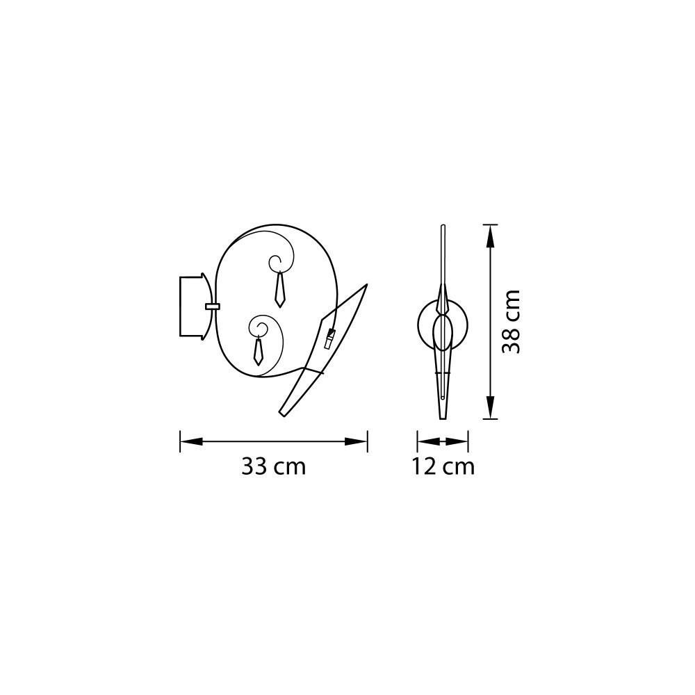 Lightstar (MB62613-1А) Бра SCARABEO 1х35W G4 ХРОМ хрусталь+стекло (в комплекте) Lightstar (MB62613-1А) Бра SCARABEO 1х35W G4 ХРОМ хрусталь+стекло (в комплекте)